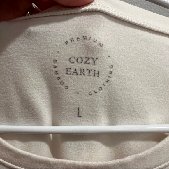 Cozy Earth Bamboo Pullover Crew Ultra Soft Ivory L - Picture 7 of 11